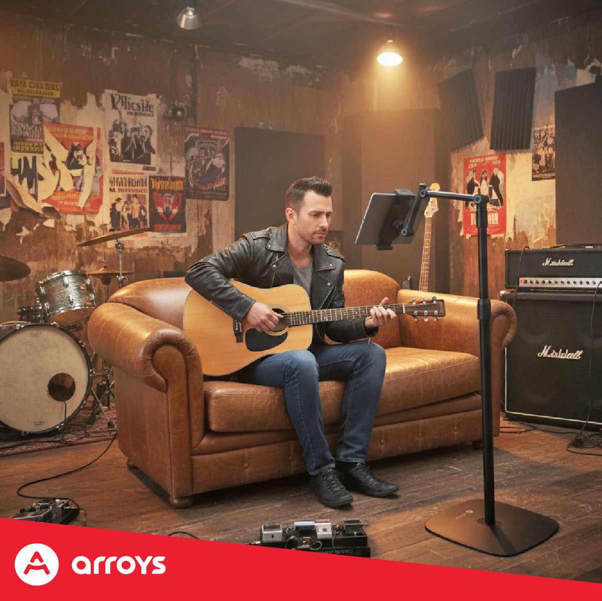 подставка напольная для планшета Arroys F-LU14 black