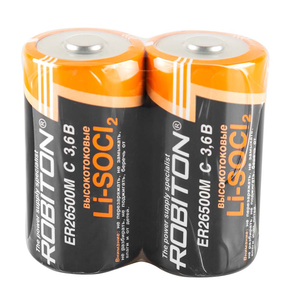 батарейка литий тионилхлоридная Robiton ER 26500M (C) 