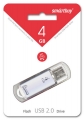 флешка USB SmartBuy V-Cut 4GB silver