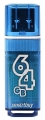 флешка USB SmartBuy Glossy series 64Gb blue