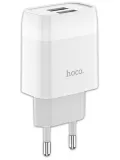зарядное устройство Hoco C73A Glorious dual port charger white