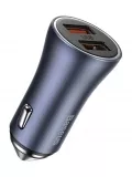 автомобильное зарядное устройство Baseus Golden Contactor Pro Dual Quick Charger Car Charger U+U 40W dark gray