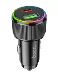 зарядка для телефона в машину с Power Delivery Hoco NZ14A Guerrero PD20W+QC3.0 car charger black