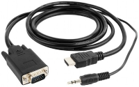 адаптер Cablexpert HDMI>VGA 19M/15F-1,8м адаптер Cablexpert HDMI>VGA 19M/15F-1,8м