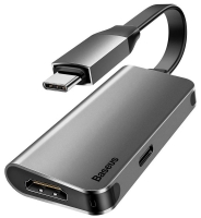 HDMI адаптер для ноутбука Baseus Little box TYPE-C to HDMI+Type-C PD mini high-definition smartHUB