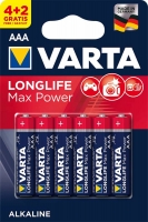 батарейки (6 шт.) Varta LR03/AAA LONGLIFE Max Power-4+2BL