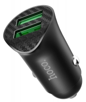автомобильное зарядное устройство Hoco Z39 Farsighted dual port QC3.0 car charger автомобильное зарядное устройство Hoco Z39 Farsighted dual port QC3.0 car charger