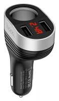 автомобильное зарядное устройство Hoco Z29 Regal digital display cigarette lighter car charger автомобильное зарядное устройство Hoco Z29 Regal digital display cigarette lighter car charger