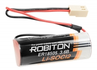 литиевая батарейка с коннектором HU-2 Robiton ER 18505-HU2