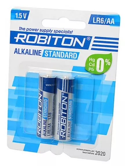 батарейки (2 шт.) Robiton STANDARD LR6/AA-BL2