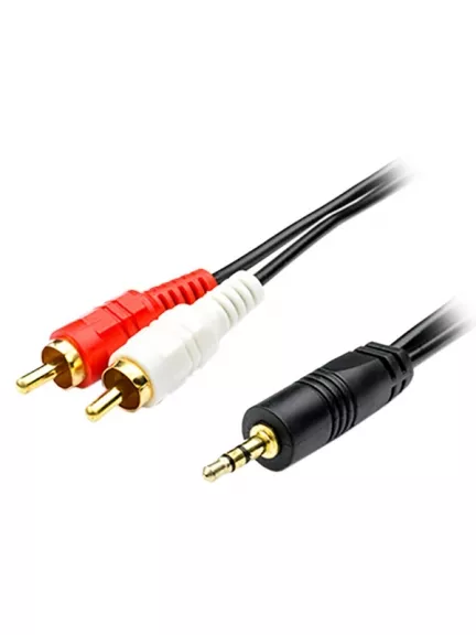 переходник ATcom 1.5 m jack3.5(m)->2RCA(m)