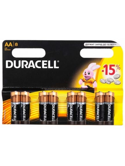 батарейки (8 шт.) Duracell LR6/AA Basic-8BL