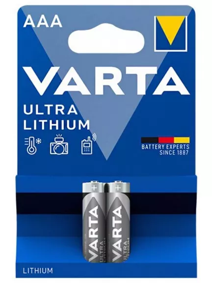 батарейки (2 шт.) Varta FR03/AAA ULTRA LITHIUM 6103-2BL