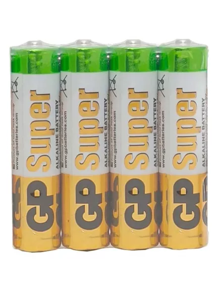 батарейки (4 шт.) GP LR03/AAA Super Alkaline 24ARS-2SB4