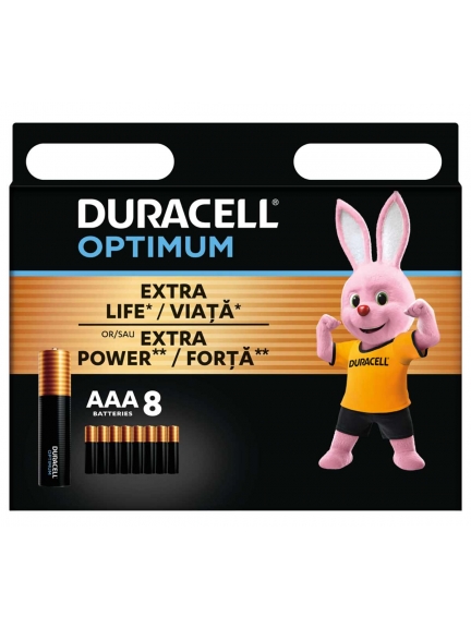 батарейки (8 шт.) Duracell LR03/AAA OPTIMUM-8BL