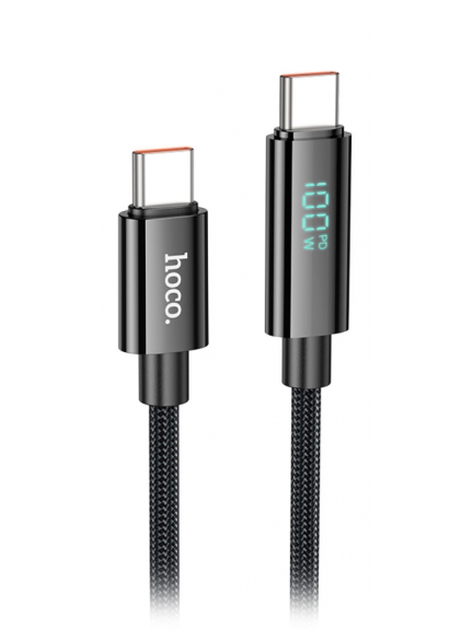 кабель для быстрой зарядки Hoco U125 Benefit 100W charging cable with display Type-C to Type-C