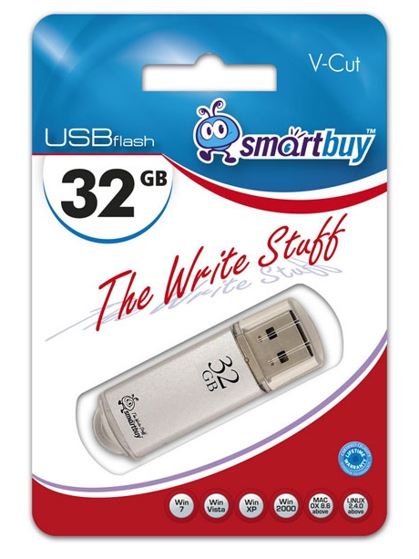 флешка USB SmartBuy V-Cut 32GB silver