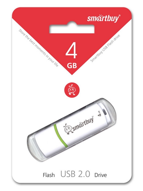 флешка USB SmartBuy Crown 4GB white