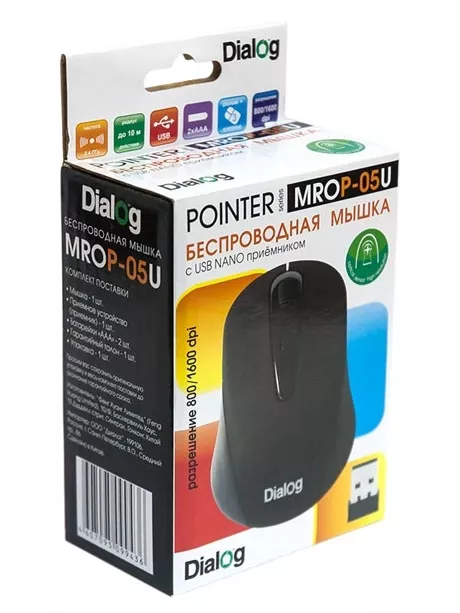беспроводная мышь Dialog MROP-05U black