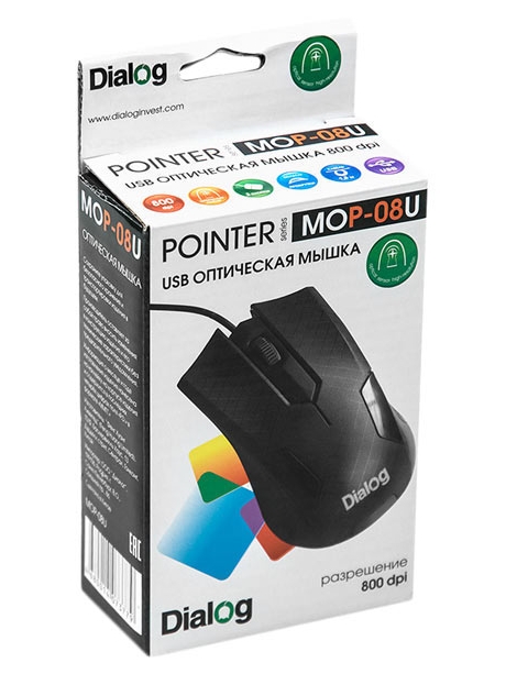 мышь компьютерная Dialog MOP-08U black