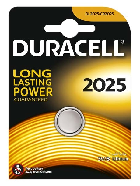 литиевая батарейка Duracell CR2025-1BL 