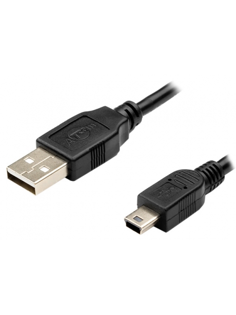 кабель передачи данных ATcom 0.8 m USB(Am)->miniUSB черный