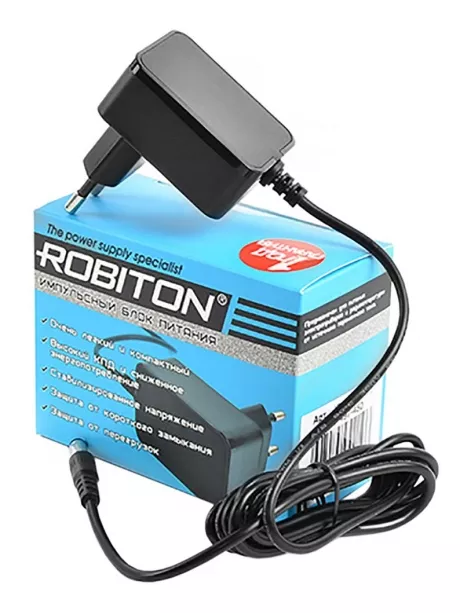 блок питания для Wi-Fi роутера Robiton IR5-10W 5,5x2,5/12 (+) черный
