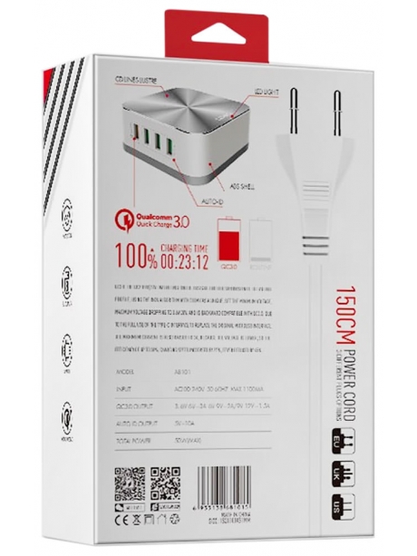 универсальное USB зарядное устройство LDNIO A8101 8USB silver white