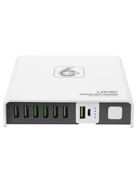 USB зарядное устройство с Power Bank LDNIO A6802 6USB/8А with Mobile Power bank 2600mAh white