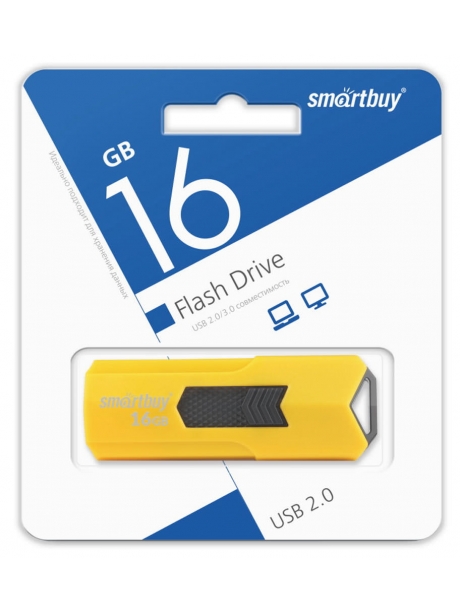 флешка USB SmartBuy STREAM 16Gb yellow