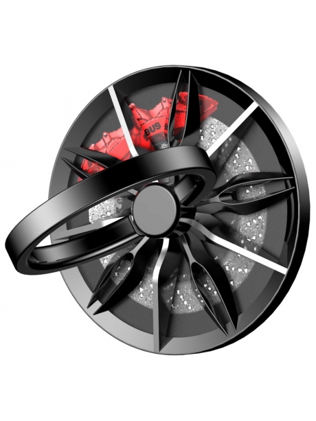 попсокет на телефон Baseus Wheel Ring Bracket black + silver