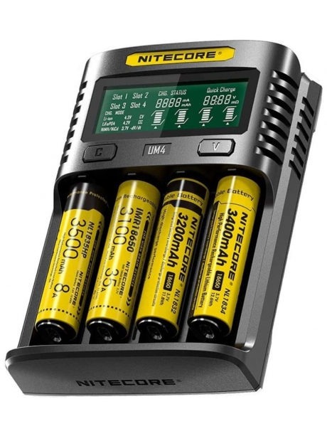 универсальное зарядное устройство на 4 канала NiteCore UM4 