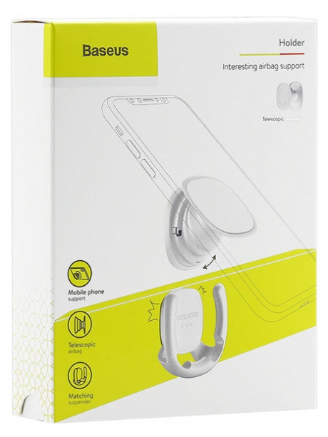 держатель подставка на телефон Baseus Interesting airbag support white