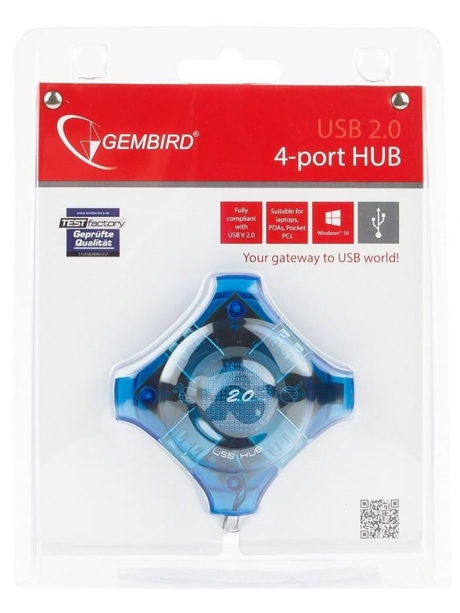 USB концентратор Gembird UHB-C224 синий
