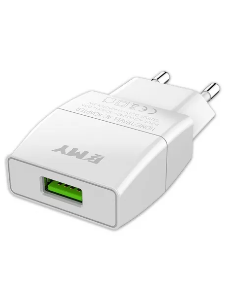 зарядное устройство EMY MY-A101 + кабель USB - micro USB white
