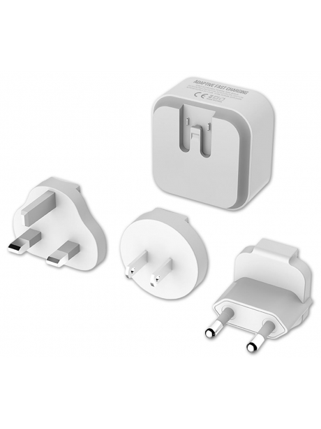 зарядное устройство для путешествий EMY MY-A502Q QC3.0 + кабель USB - micro USB white