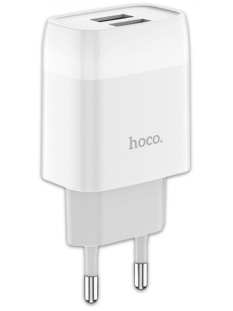 зарядное устройство Hoco C73A Glorious dual port charger white