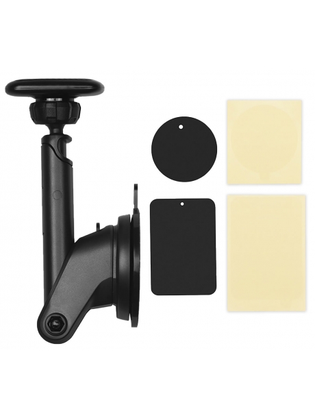 держатель на присоске со штангой Hoco CA67 Sagittarius series stretch magnetic car holder black