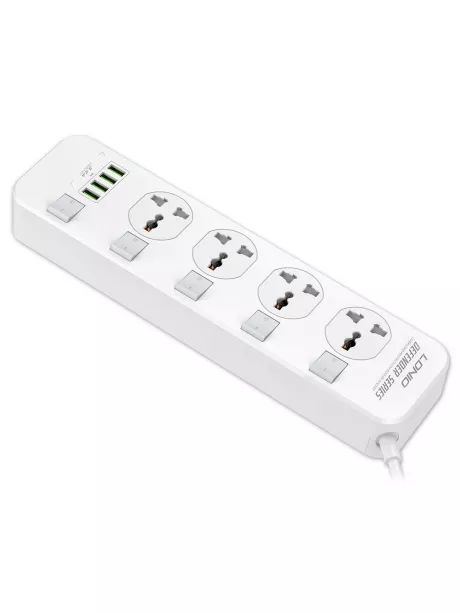 сетевой фильтр LDNIO SC4408 4USB*4 розетки 2м white