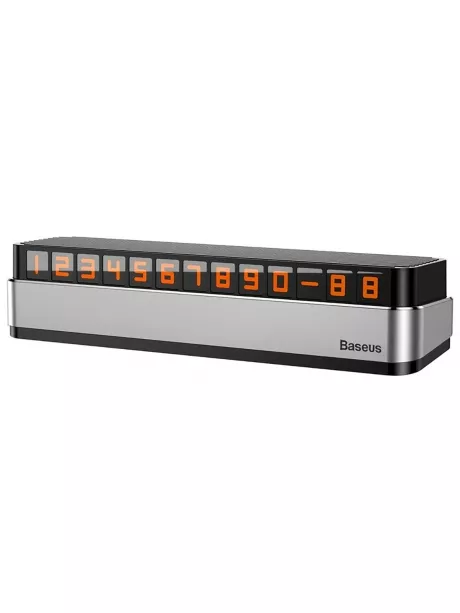 держатель для номера телефона в машину Baseus Moonlight Box Series Temporary Parking Number Plate silver