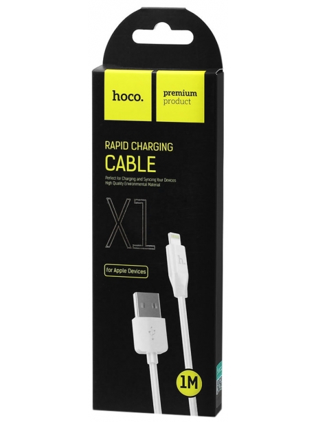 кабель передачи данных Hoco X1 Rapid lightning 1m white