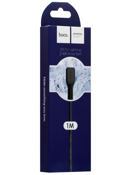 кабель передачи данных Hoco X20 Flash lightning 1m black