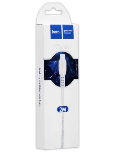 кабель передачи данных Hoco X20 Flash lightning 2m white