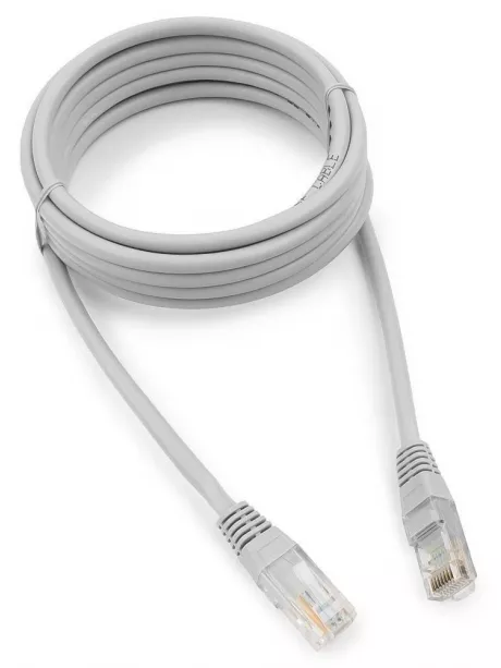 патч корд Cablexpert UTP кат.5e, 3м, литой серый