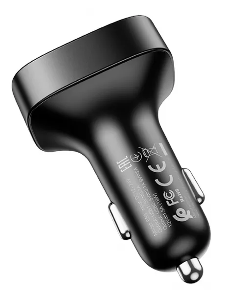 автомобильная зарядка с bluetooth FM трансмиттером Hoco E59 Promise QC3.0 car BT FM transmitter black