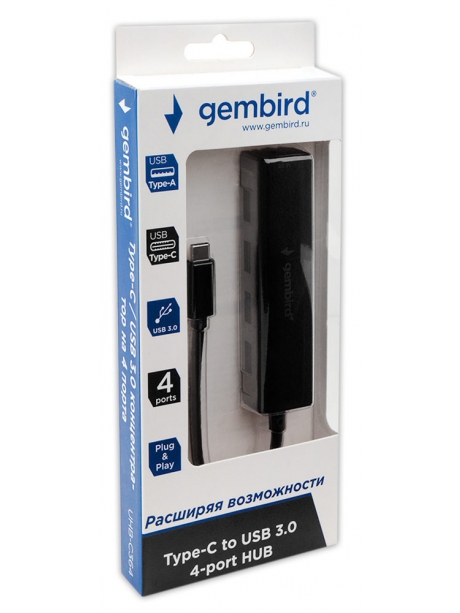 концентратор USB 3.0 с Type C Gembird UHB-C364 
