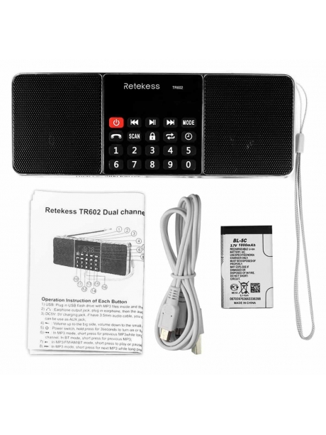 стерео радиоприемник с mp3 и блютуз Retekess TR602 