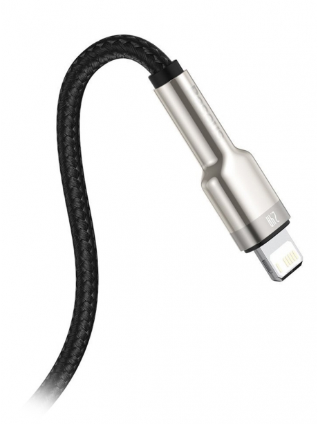 кабель передачи данных Baseus Cafule Series Metal Data Cable USB to IP 2.4A 1m black