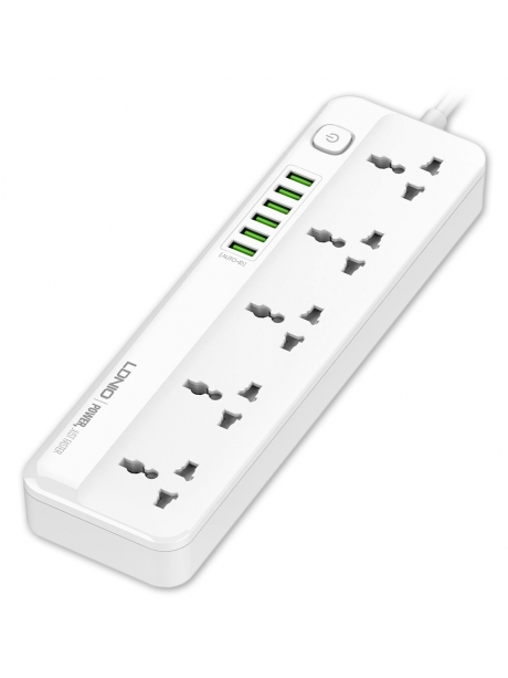 сетевой фильтр LDNIO SC5614 6USB*5 розеток 2м white