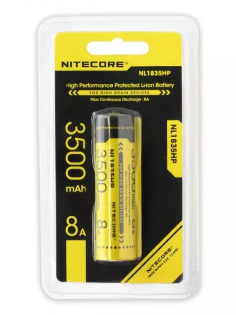 литиевый аккумулятор NiteCore NL1835HP 18650 3.6v 3500mA Li-ion 3.6v 8A  с защитой 